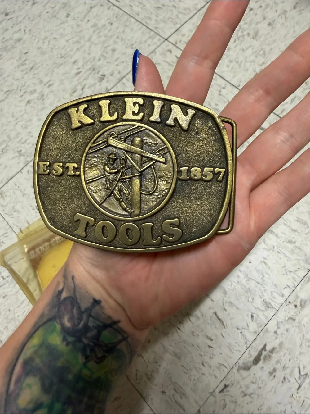 Hand Crafted Buckle - Klein Tools - Brass Finish